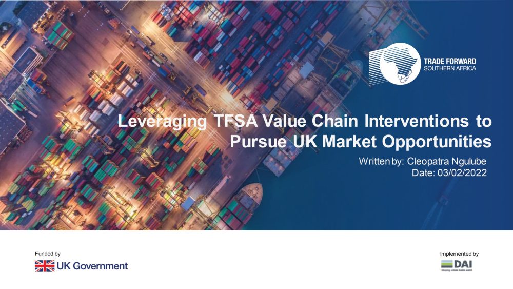 Leveraging TFSA Value Chain-01